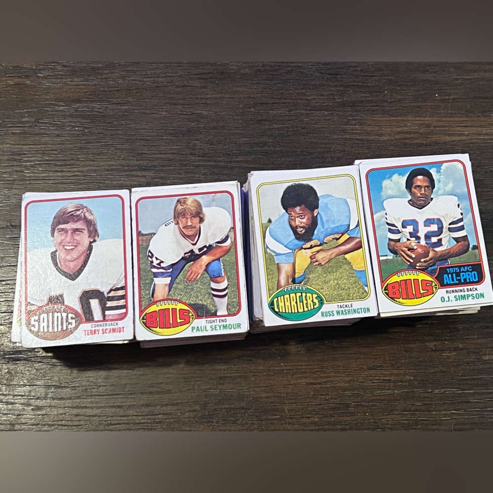 1976 Topps Football Card Lot of APPROX 390 Stars, RCs, Dups EX-MT